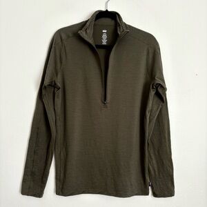 REI 100% Merino Wool 1/2 Zip Performance Fit Baselayer Sz S Activewear Workout